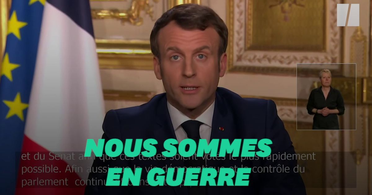 Emmanuel Macron entre "en guerre" contre le coronavirus | Le HuffPost